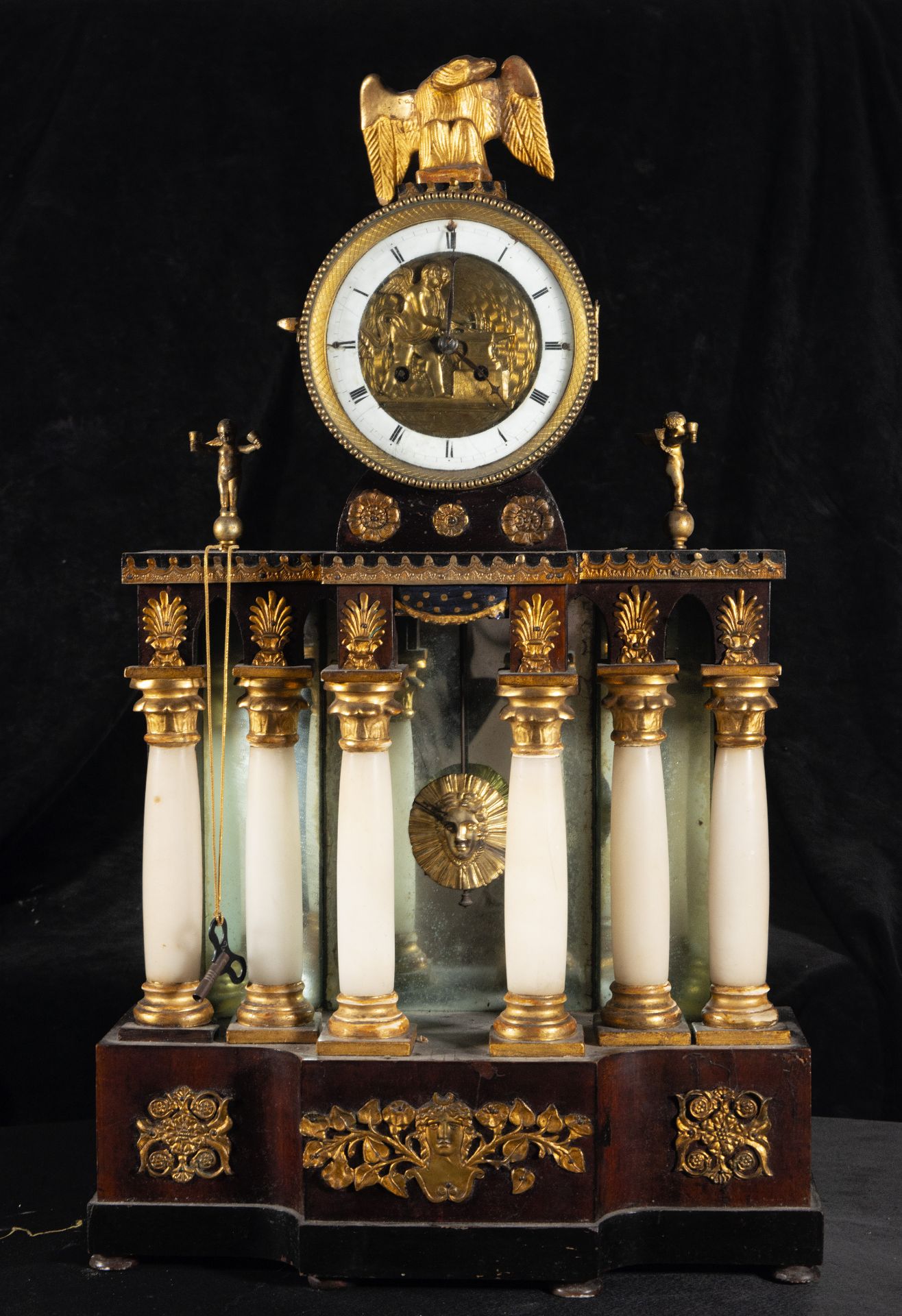 Large and Exquisite Bilderrahmen Table Clock with Automata from the late 19th century, Austria - Image 9 of 15