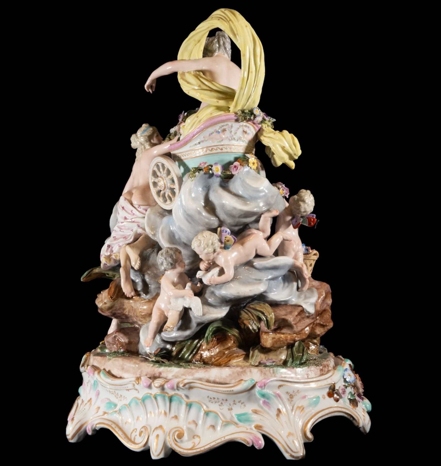 Important Group in German Meissen porcelain from the 19th century - Bild 6 aus 14