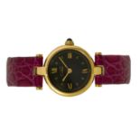 Must Vermeil 925 black dial wristwatch