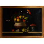 Fruit still life following models from the Majorcan Baroque school, 19th century