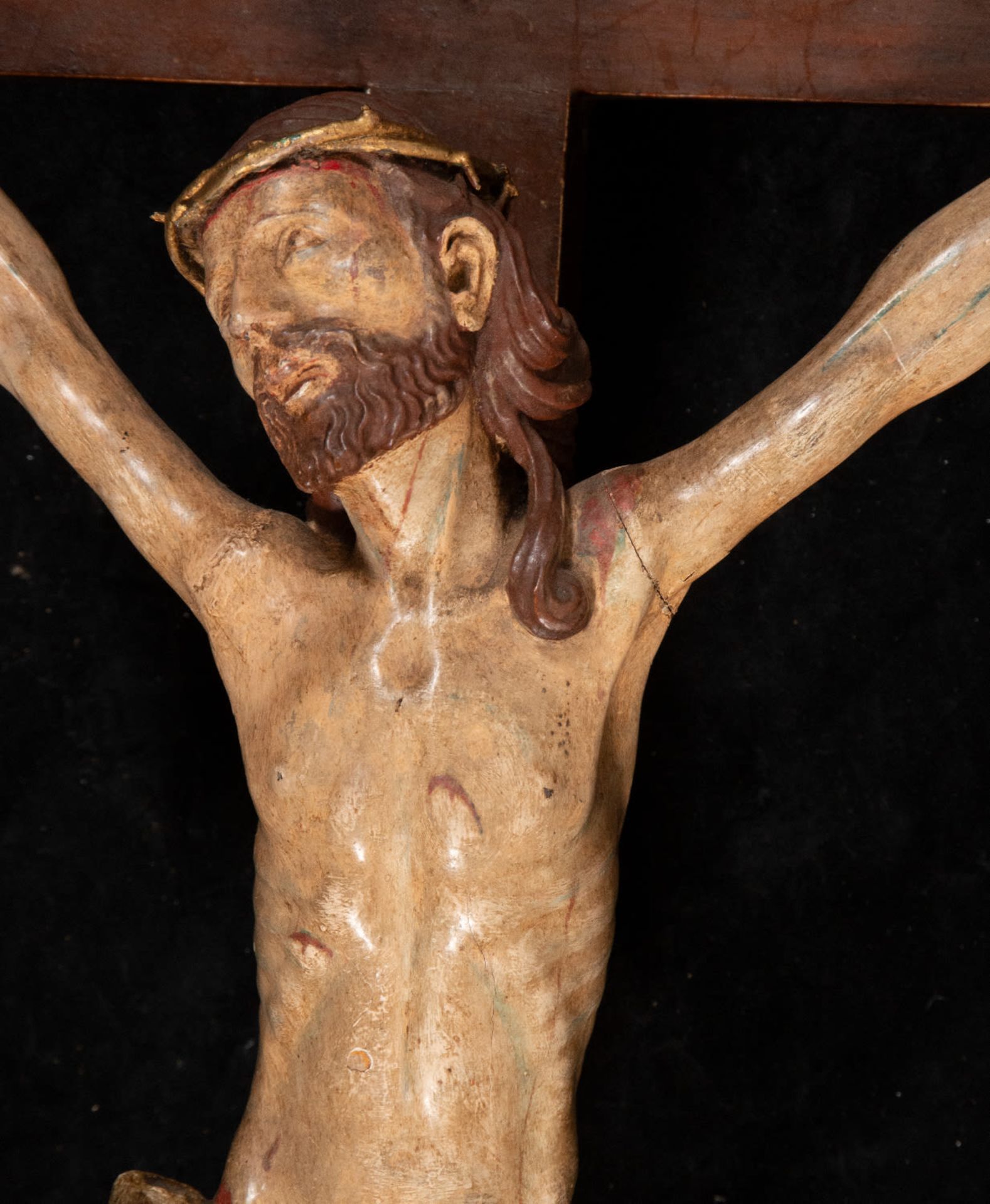 Important colonial Expiring Christ, New Spanish work, 18th century - Image 3 of 7