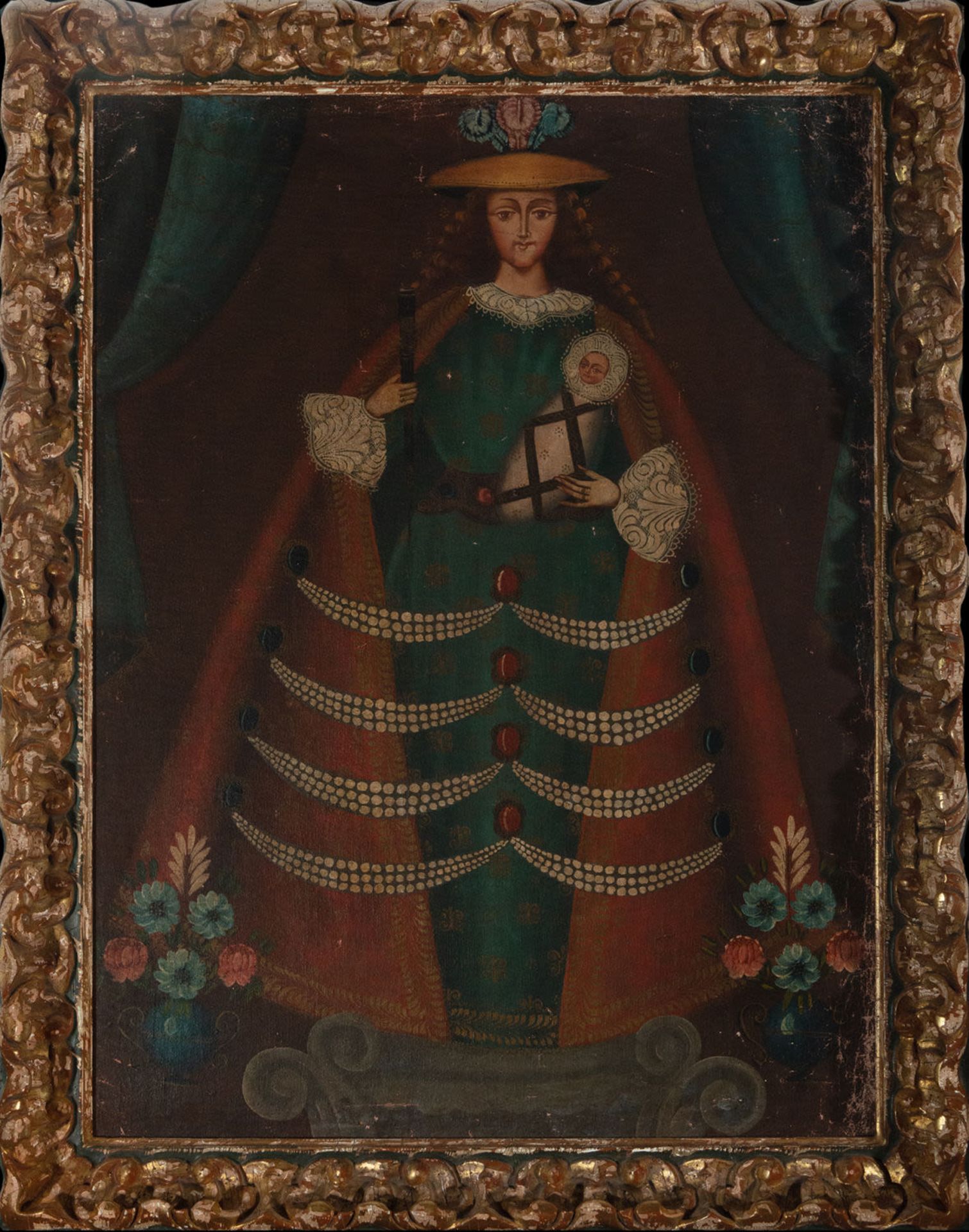 Divina Pastora with the Child, Cuzco colonial school, late 18th century