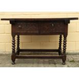 Oak kitchen table, 17th century