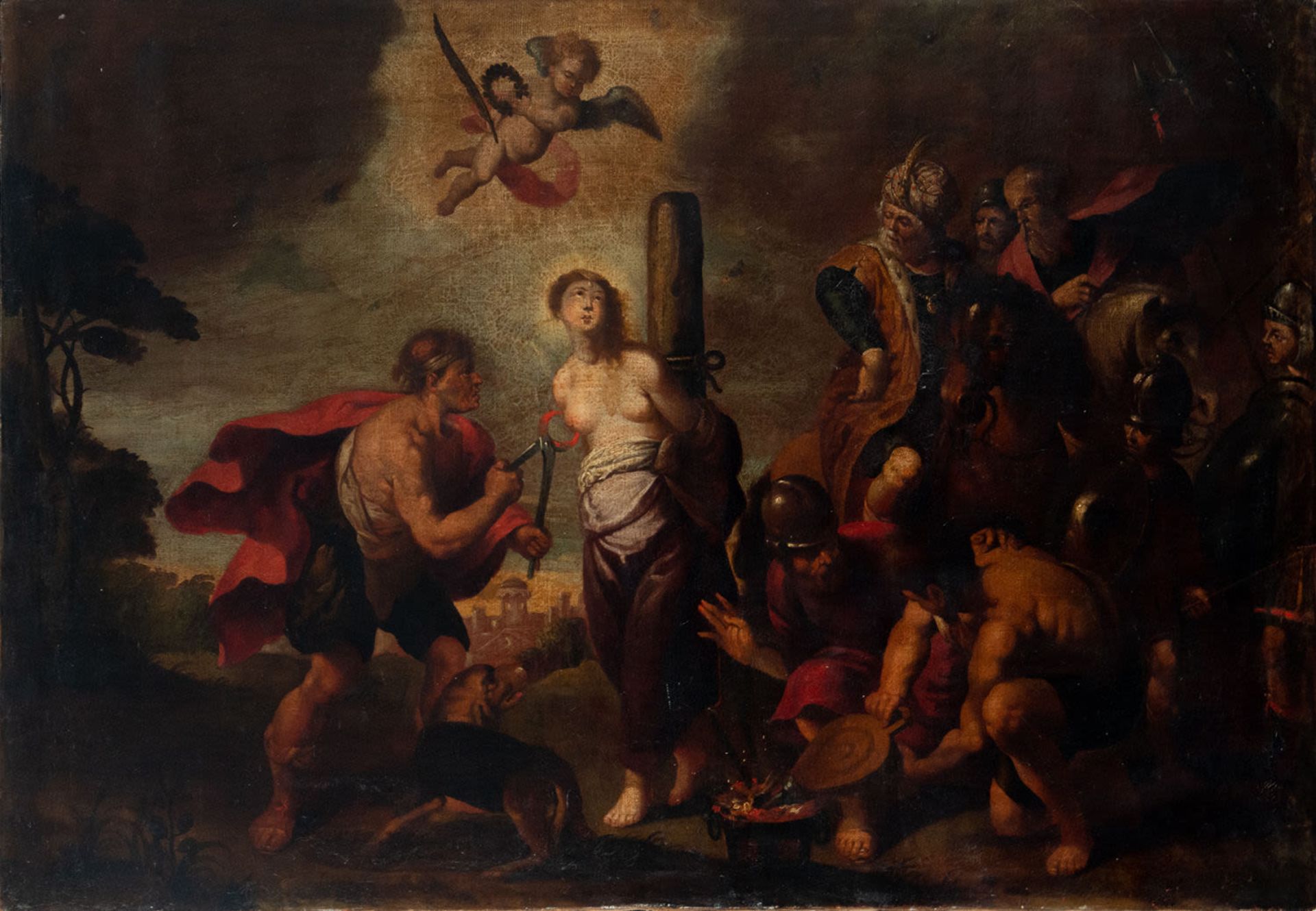 Martyrdom of Sainte Agueda, Flemish school of the 17th century