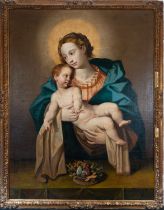 Virgin with Child in Arms, Italian school of the 18th century