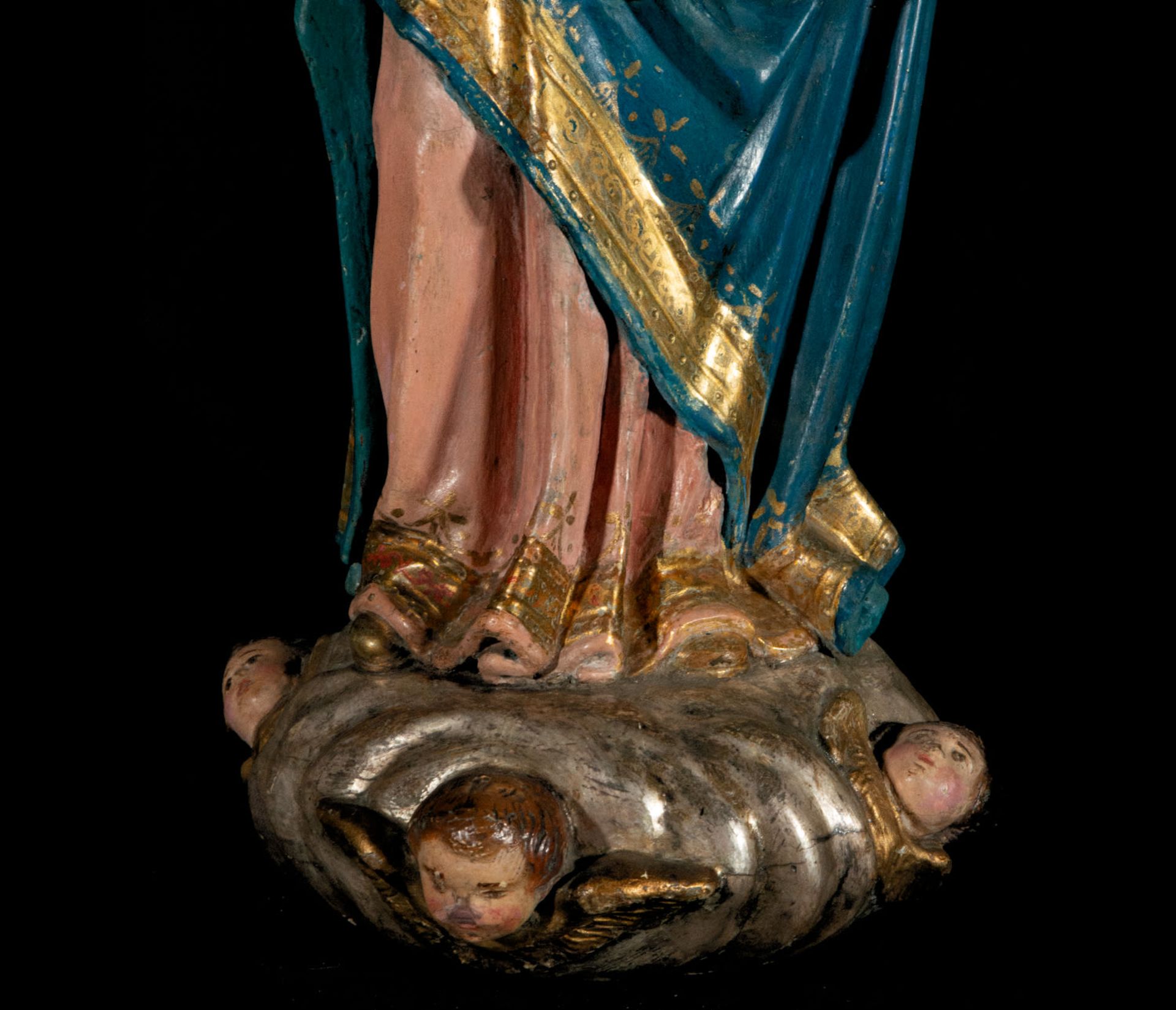 Great Virgin of Pilar with Child in arms from the 17th century (Castilla or Andalusia) - Bild 5 aus 10