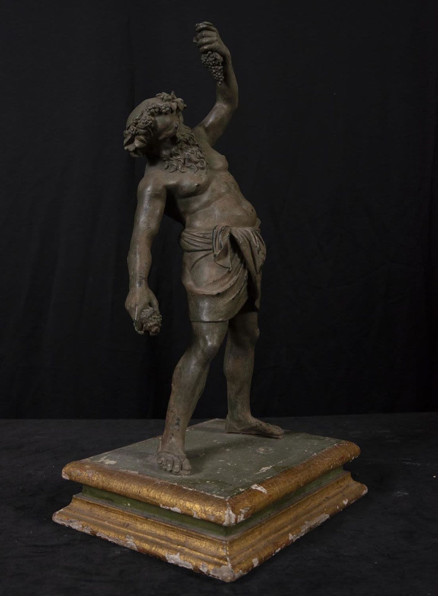 God Bacchus, following models of Classical Rome, Neapolitan foundry from the 19th century - Bild 5 aus 6