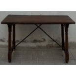 Castellana Table in "Pata de Vela" wrought iron and oak wood from the 17th century