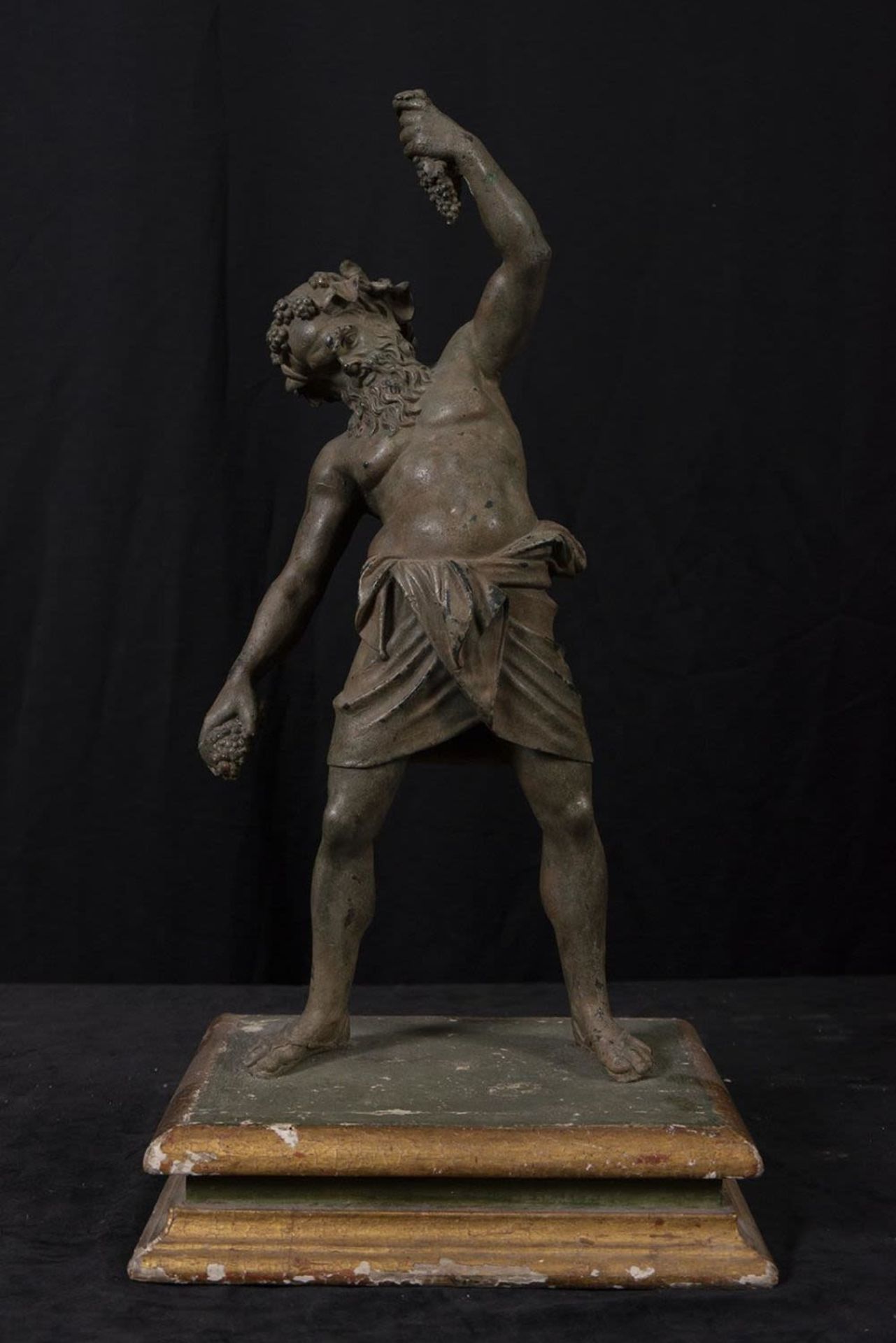 God Bacchus, following models of Classical Rome, Neapolitan foundry from the 19th century