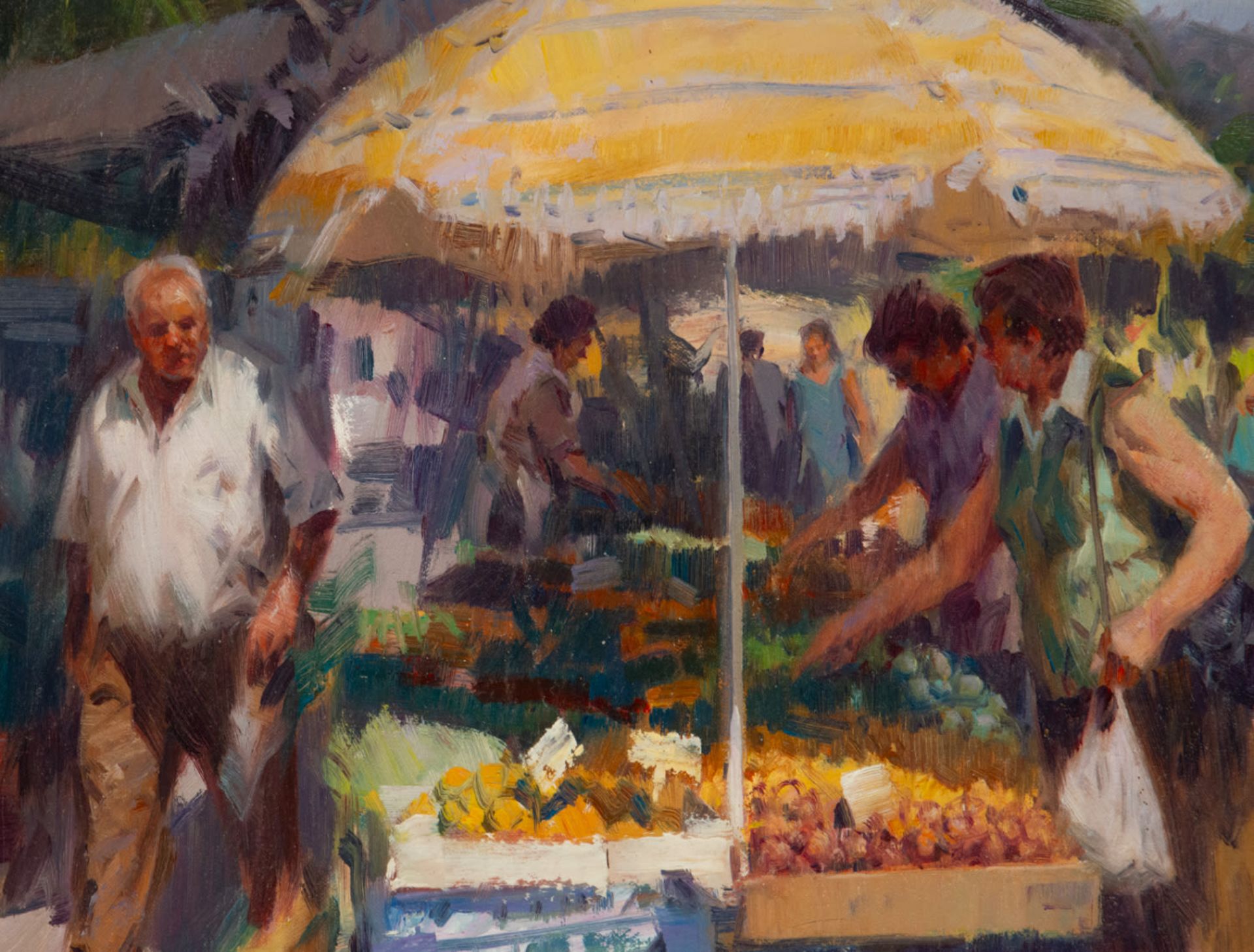 Market Day, Francisco Calabuig (Valencia, 1946), contemporary Spanish school of the 20th century - Bild 3 aus 5