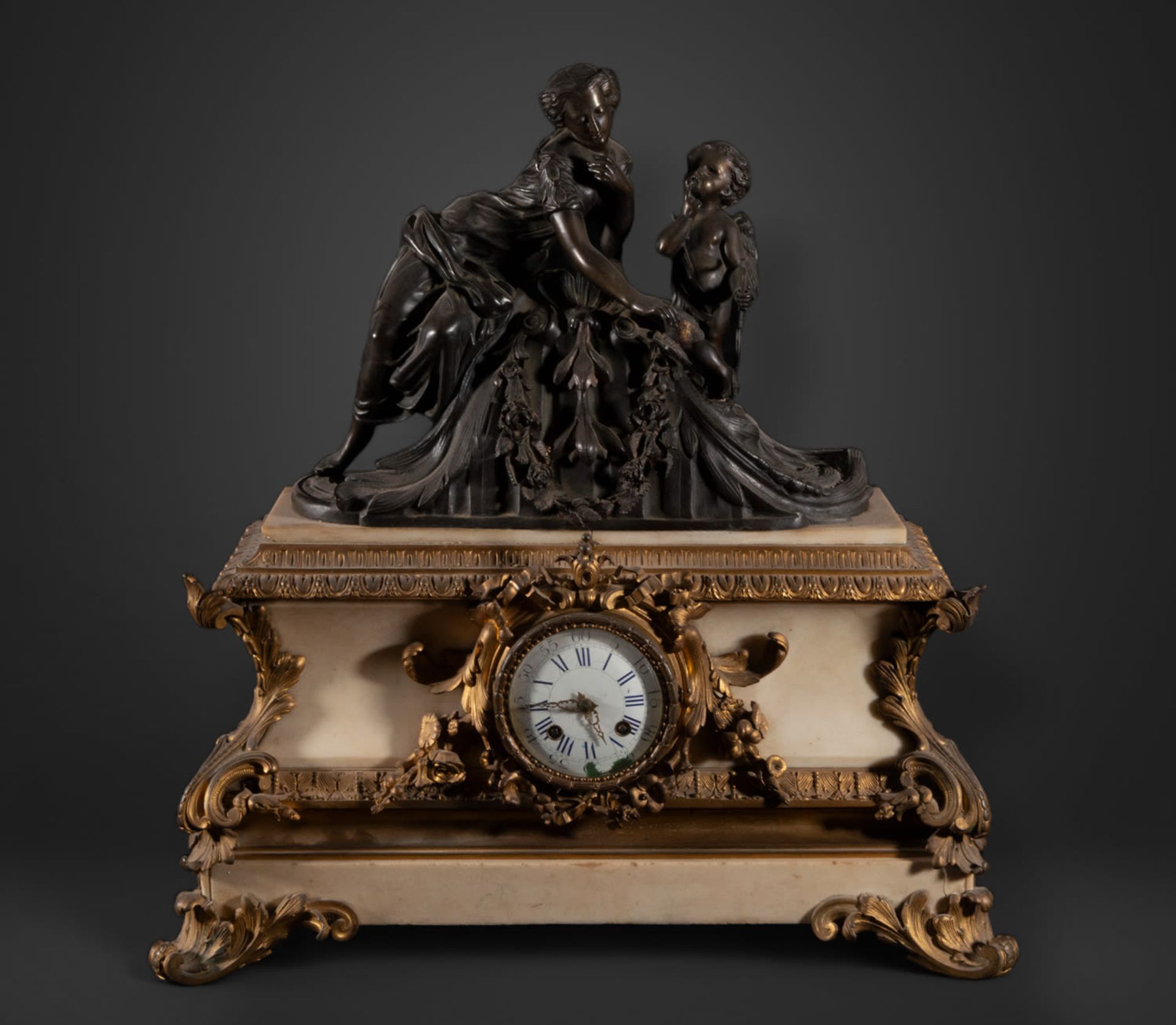 Large Napoleon III Table Clock