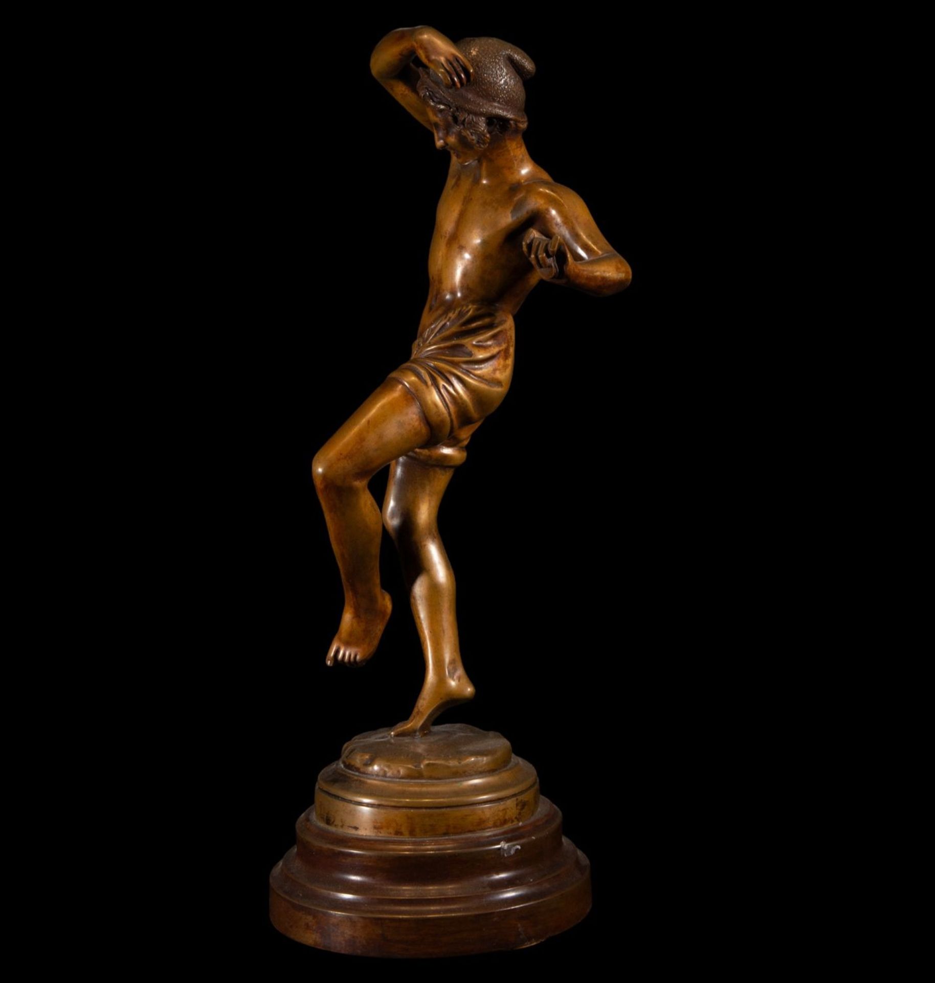 Pair of bronzes of a musician and dancer signed by Albert-Ernest Carrier Belleuse, 19th century - Image 5 of 14