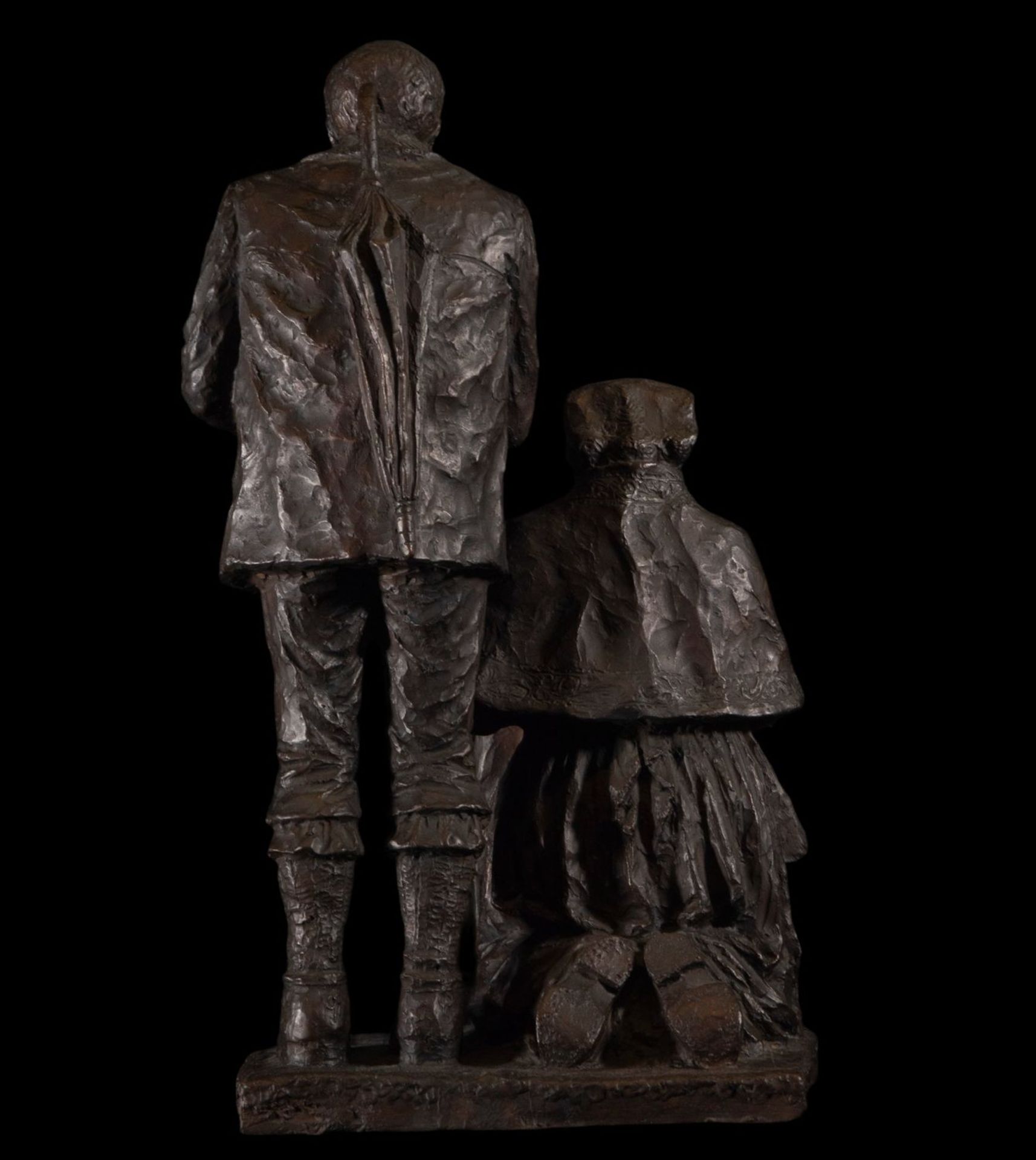 Couple of Elders in bronze, 19th - 20th centuries - Image 9 of 9