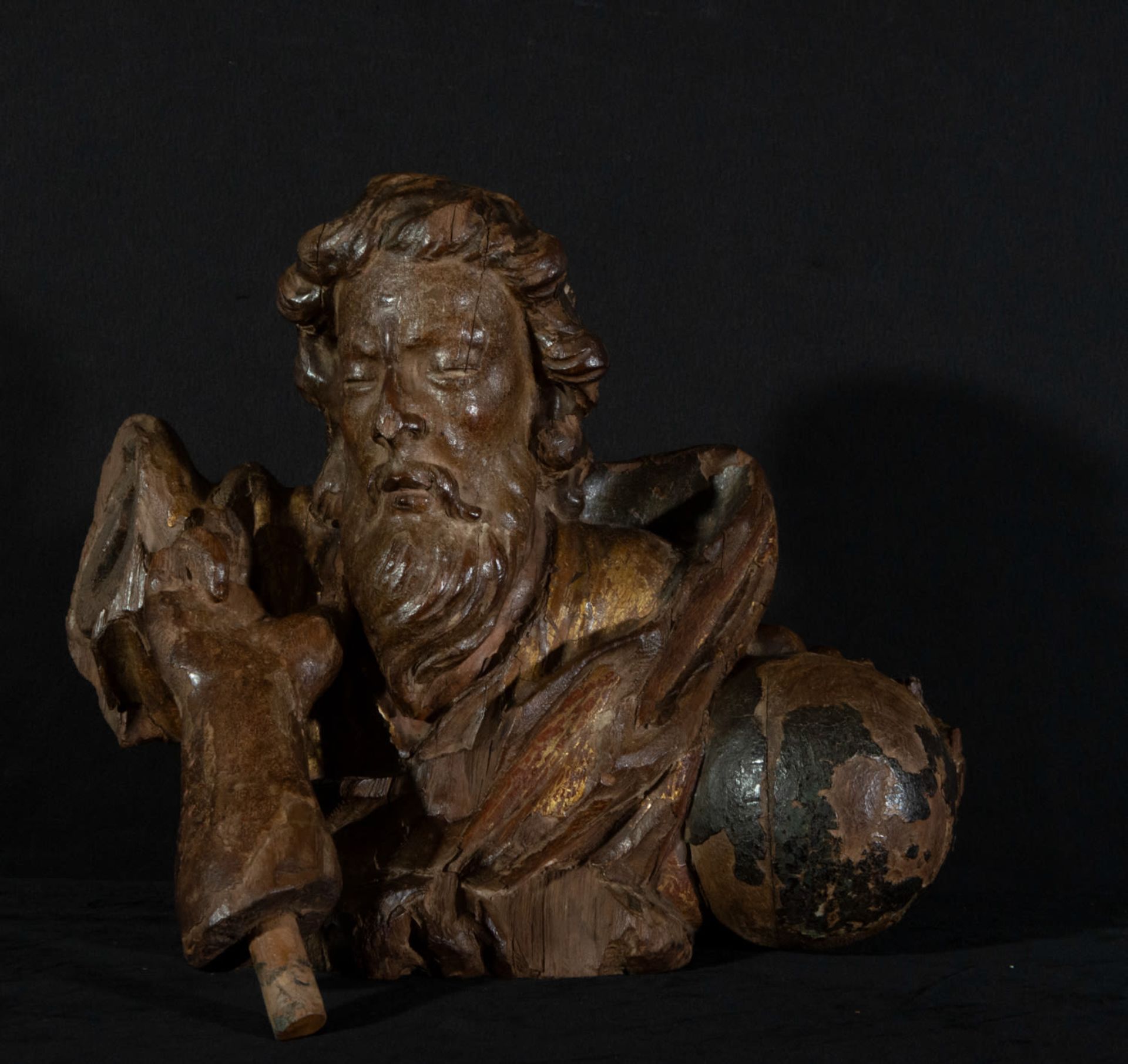 Eternal father from the 15th century early 16th century, Bruges school, Belgium - Bild 2 aus 4