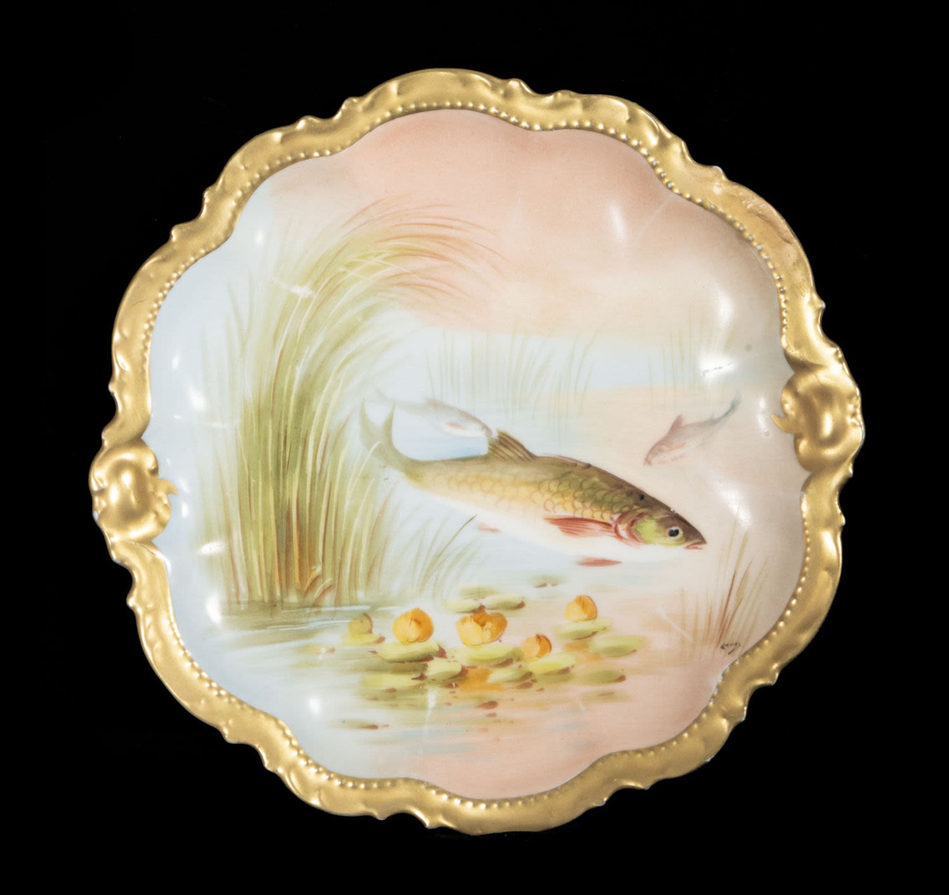 19th Century Limoges Porcelain Fish Dinnerware Set by the Count of Artois, 19th Century - Image 12 of 12