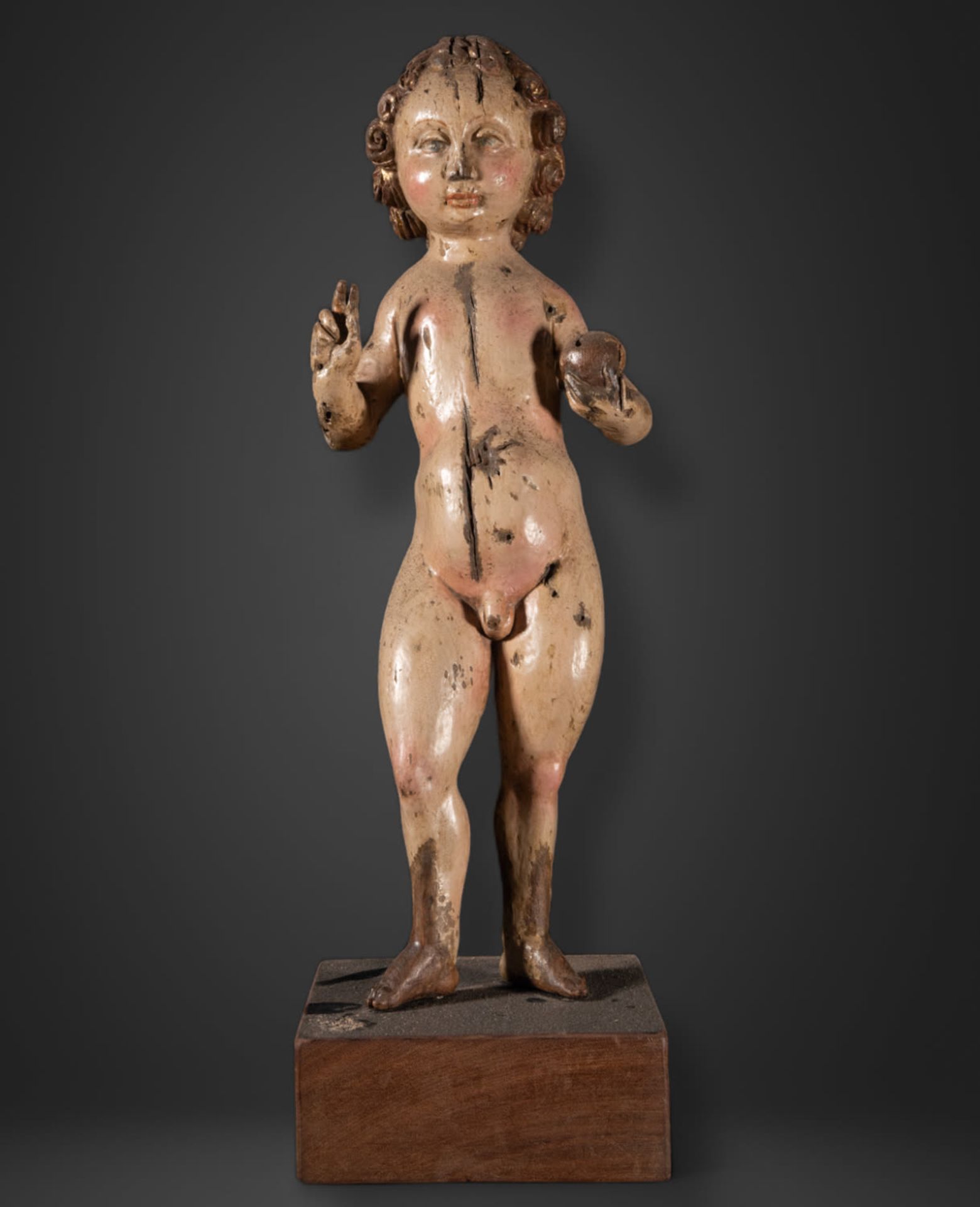 Large Enfant Jesus of the Ball of Mechelen, Gothic school of Mechelen from the 15th century