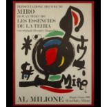 Poster, Joan Miró, "The Essences of the Earth", dedicated to Juan Perucho, Milan, 1969