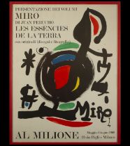 Poster, Joan Miró, "The Essences of the Earth", dedicated to Juan Perucho, Milan, 1969