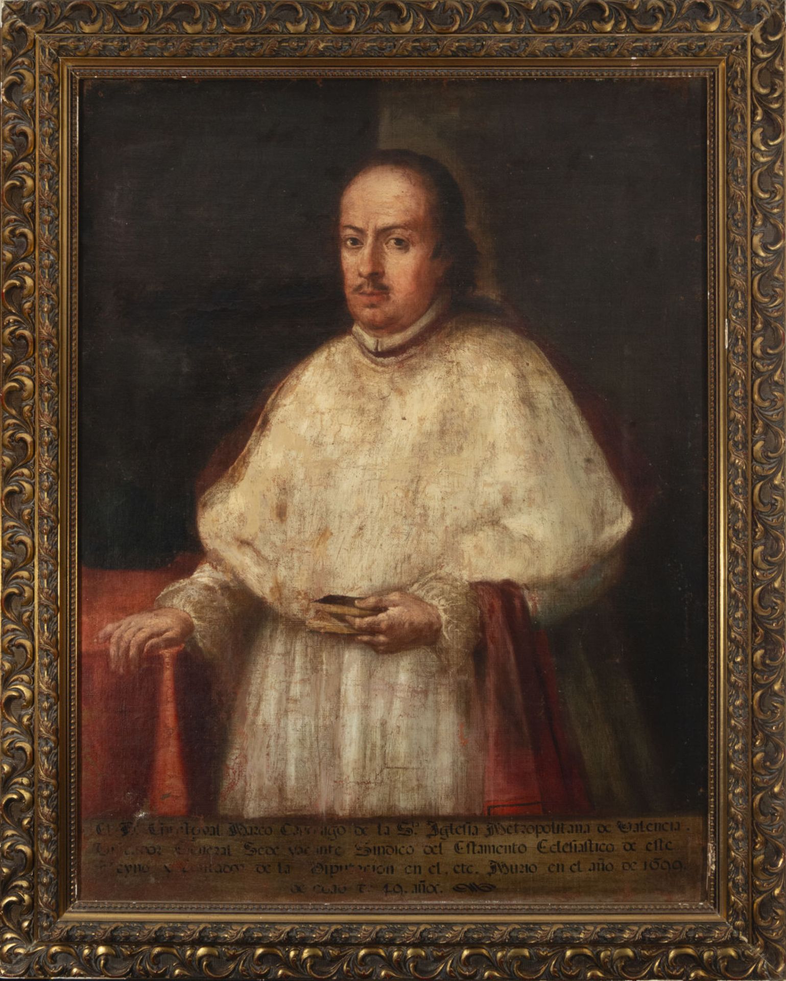 Deacon Portrait of the Cathedral of Valencia, year 1599, oil on canvas