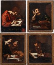 Very important series of the 4 apostles, in the manner of Miquel March (València, 1633-1670), Valenc