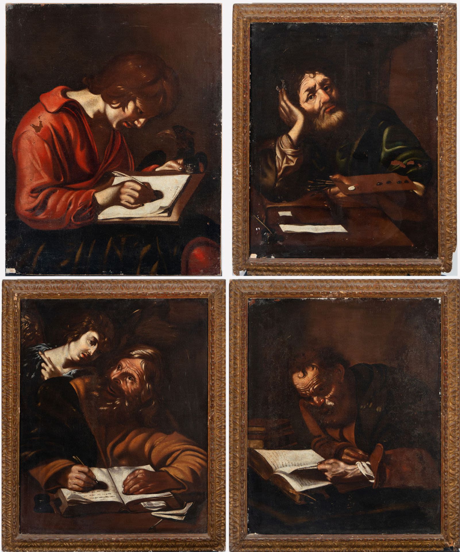 Very important series of the 4 apostles, in the manner of Miquel March (València, 1633-1670), Valenc