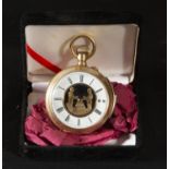 Rare Erotic pocket watch in 18k gold, 18th - 19th century