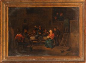 Tavern interior, 17th century Flemish school, school of David Teniers II