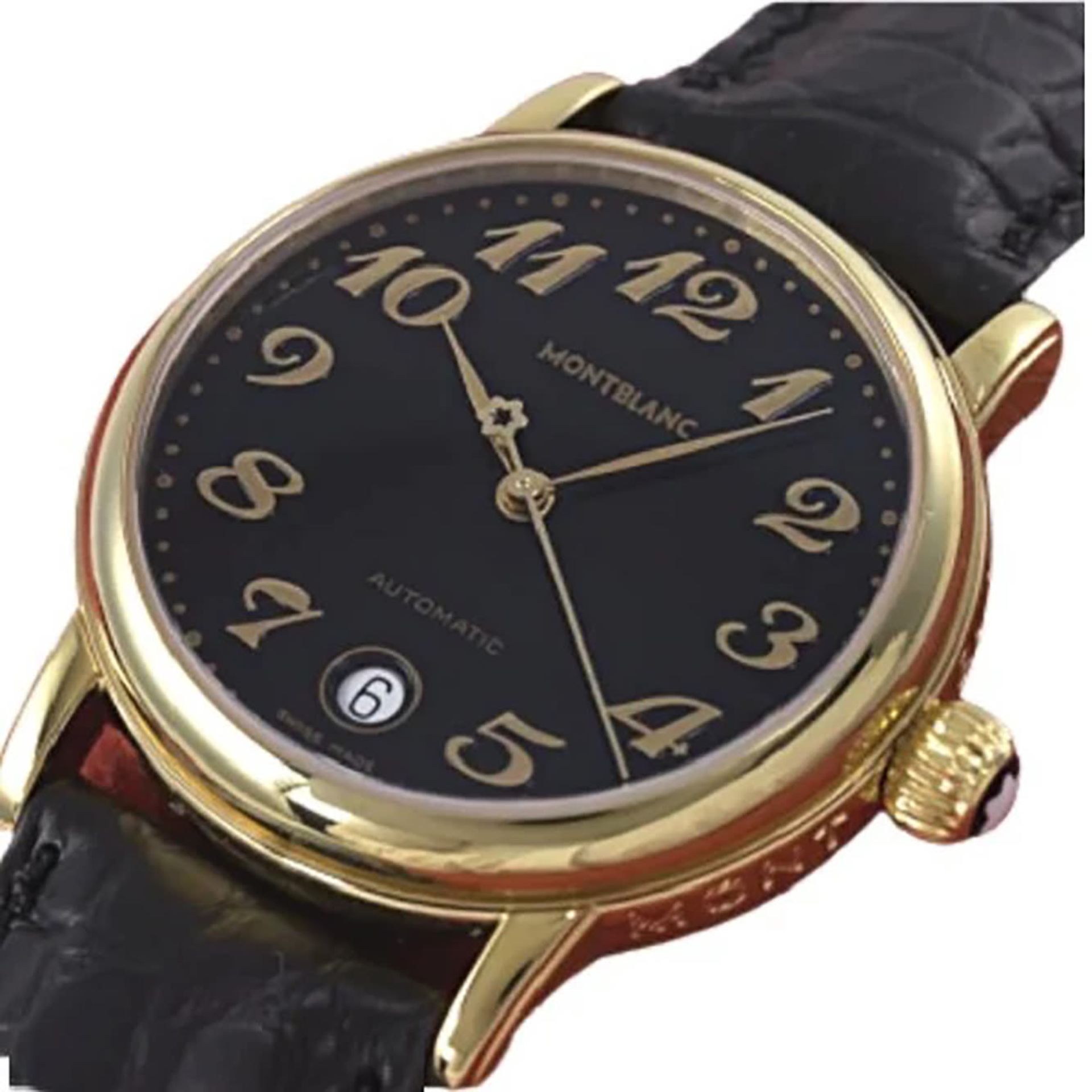 Montblanc Meisterstuck 36mm black dial wristwatch - Bild 3 aus 8