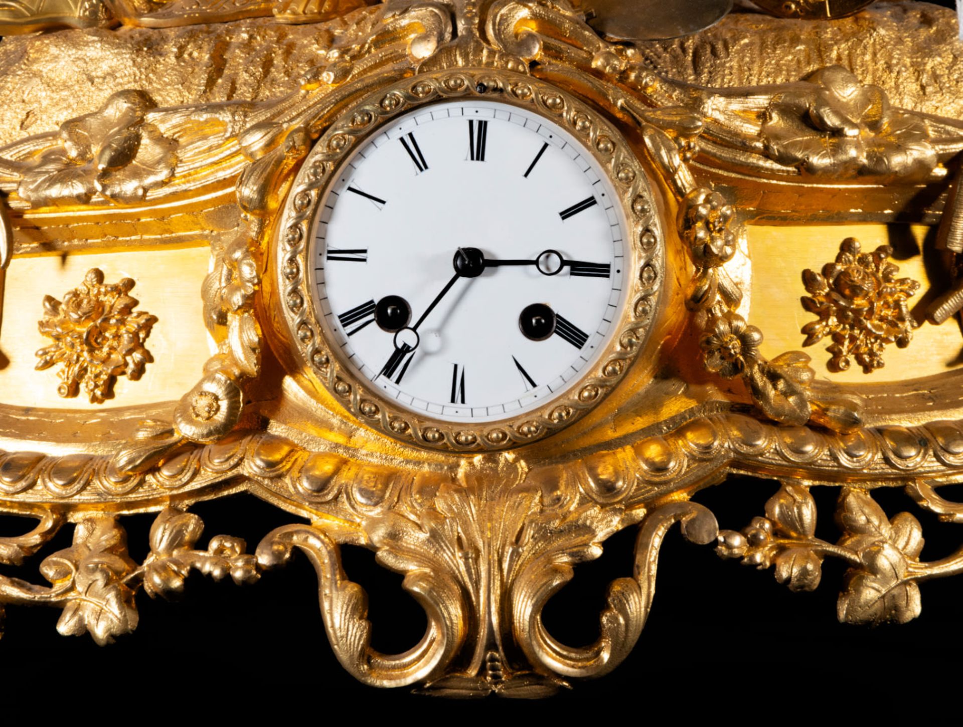 Charles X clock in gilt bronze ormolu with Goddess Ceres, 19th century - Image 2 of 6