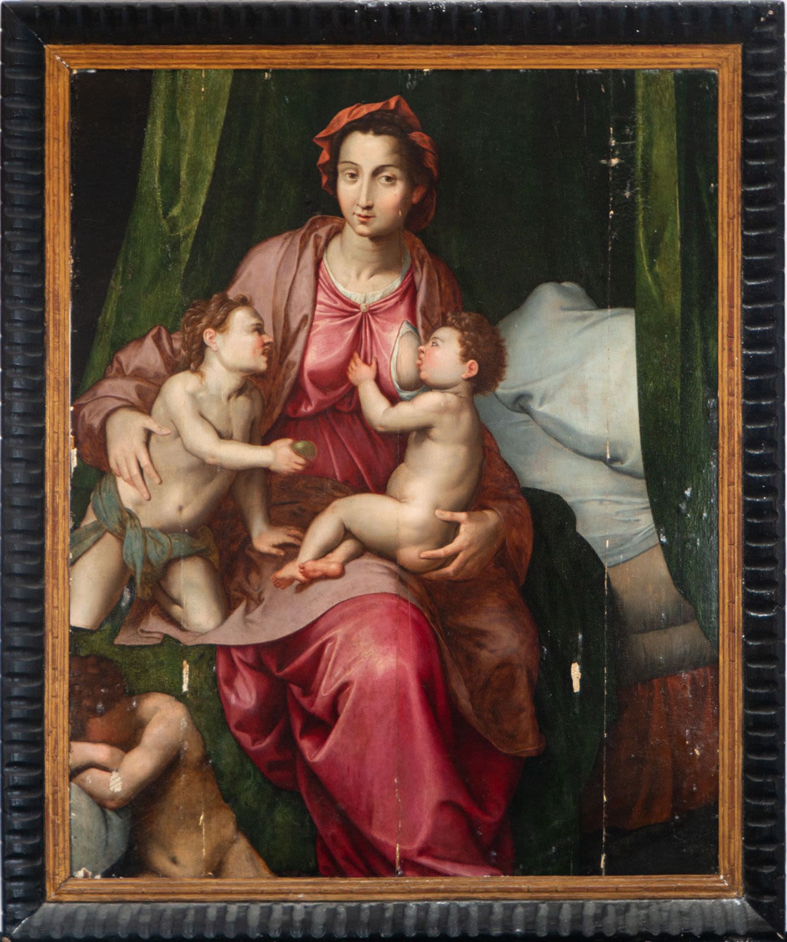 Virgin of the Milk with Jesus and St. John, Florentine school from the mid-16th century