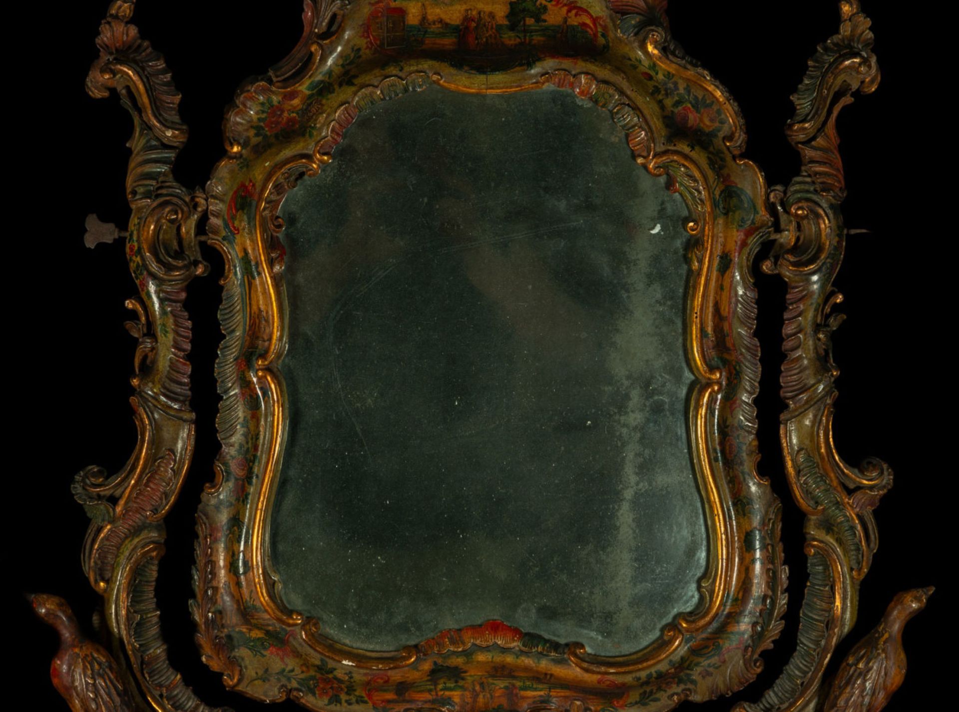 Rare and Exquisite Mexican Colonial Dressing Table Mirror Furniture for Noble Lady, New Spain of the - Bild 13 aus 18