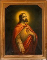 Sacred Heart of Jesus, Italian school of the end of the 19th century