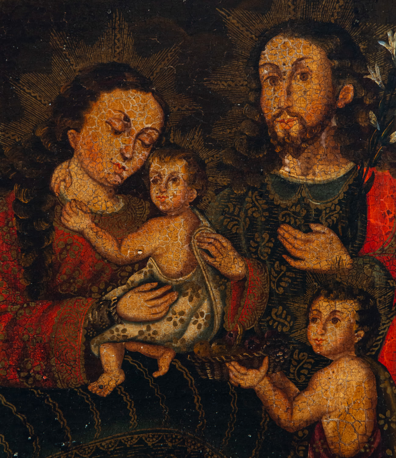 Holy Family, colonial Viceregal school of Cusco from the 18th century - Image 2 of 6