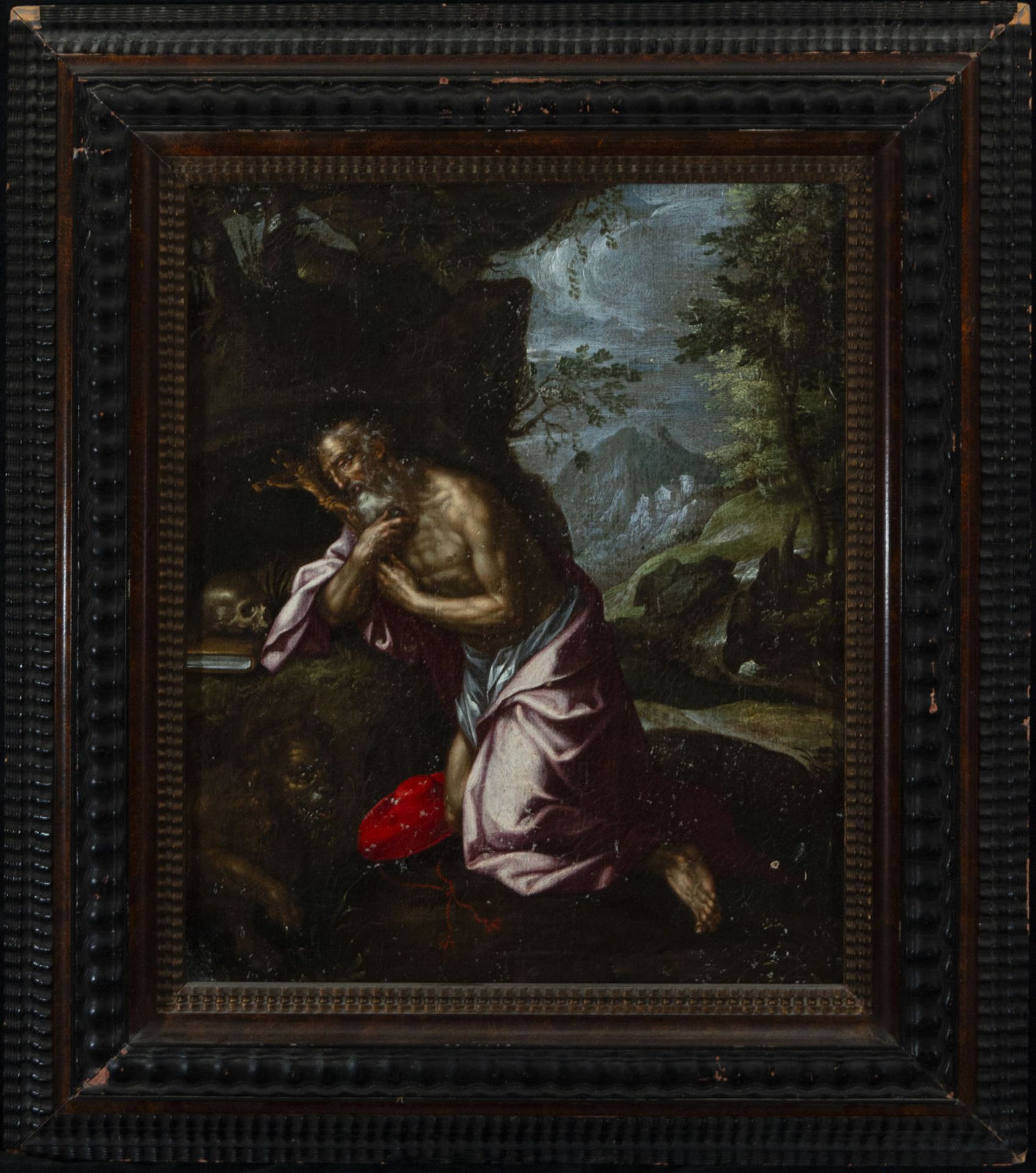 Saint Jerome in Prayer - Italo-Flemish School from the circle of Jan Soens, around 1590, 16th centur