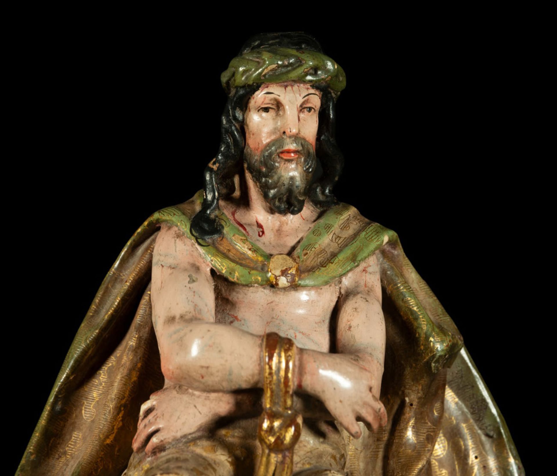 Important tabletop carving of Christ the Man of Sorrows, North Castile school, attributable to Berru - Bild 2 aus 6