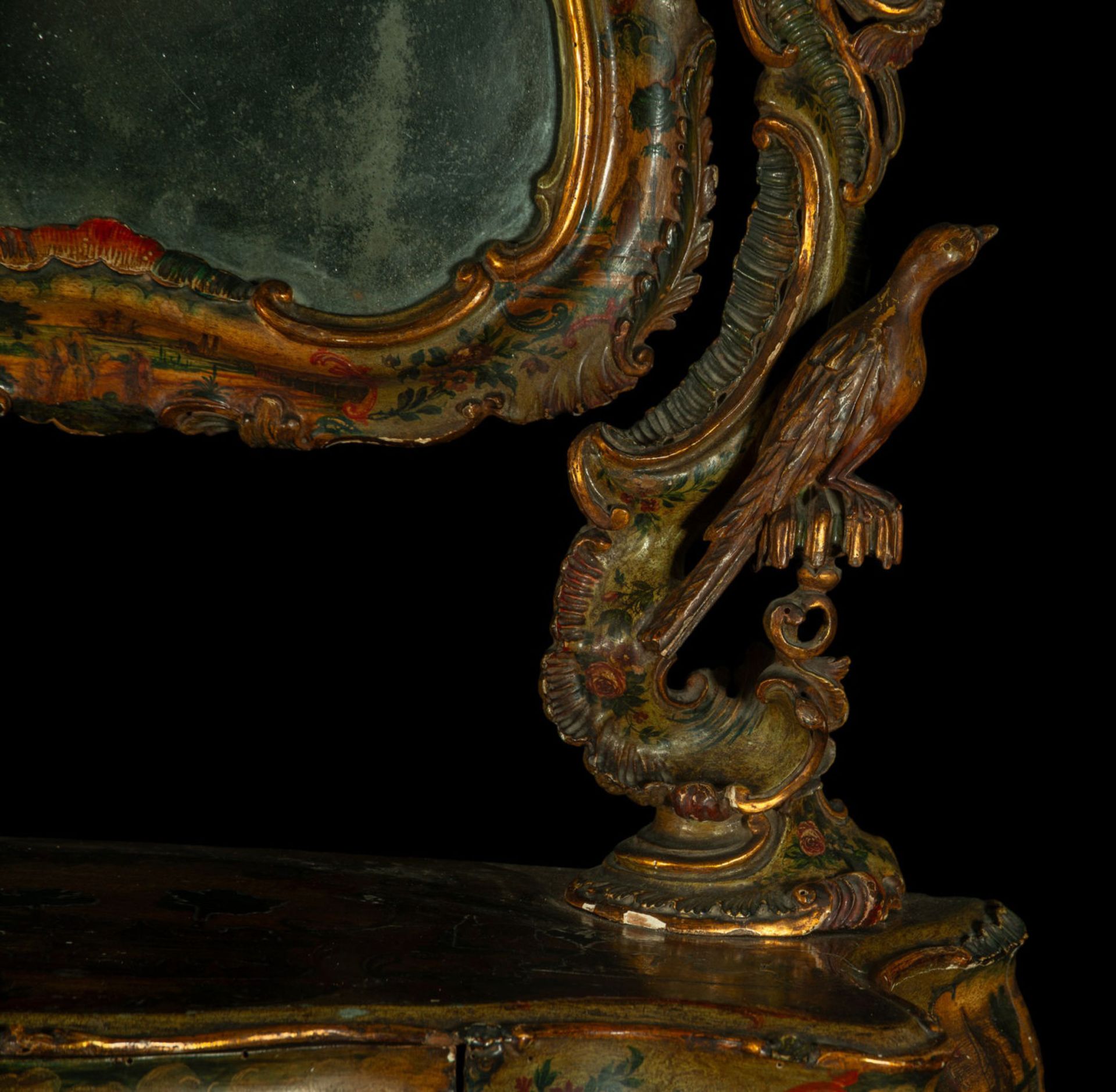 Rare and Exquisite Mexican Colonial Dressing Table Mirror Furniture for Noble Lady, New Spain of the - Bild 14 aus 18