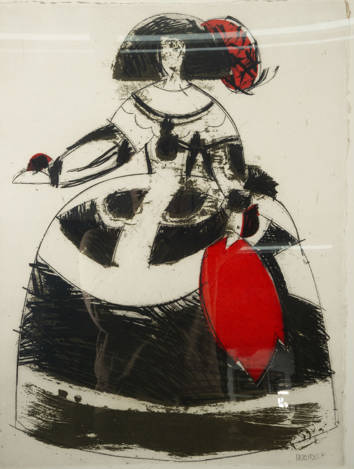 Manolo Valdés - "Portfolio Meninas V" etching and collage on paper - Image 2 of 4