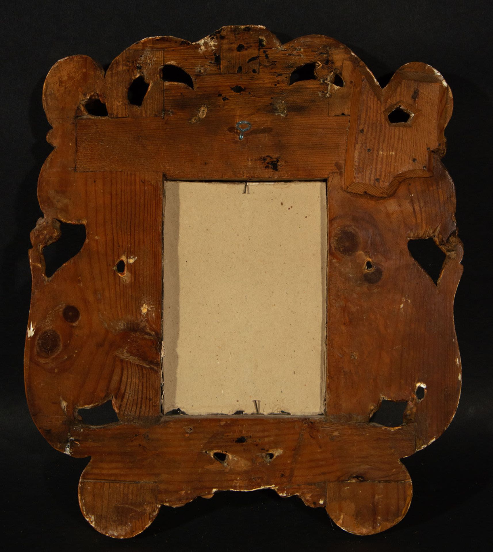 Cornucopia mirror from the 18th century, with Anagram of the Virgin Mary - Image 2 of 2