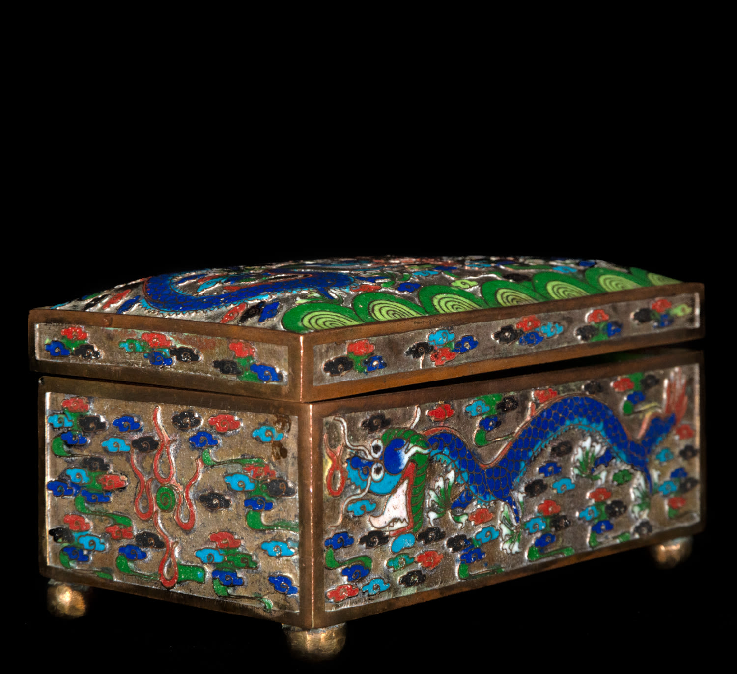 Chinese Cloisonne box from the 19th century - Image 4 of 5