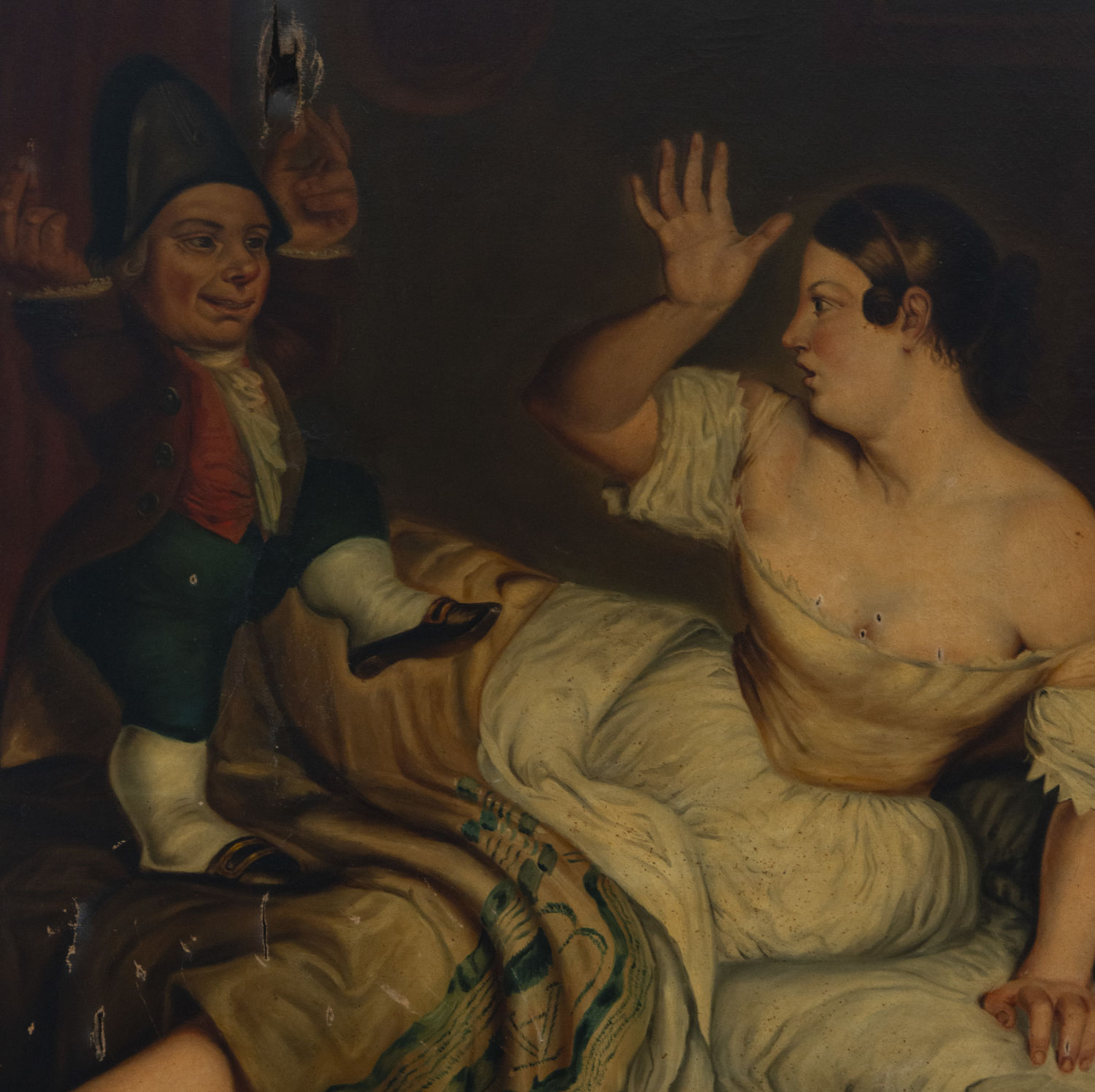 Emilia Falcón y Marín (Madrid, 1789? - 1867), Girl surrounded by harlequins - Image 6 of 8