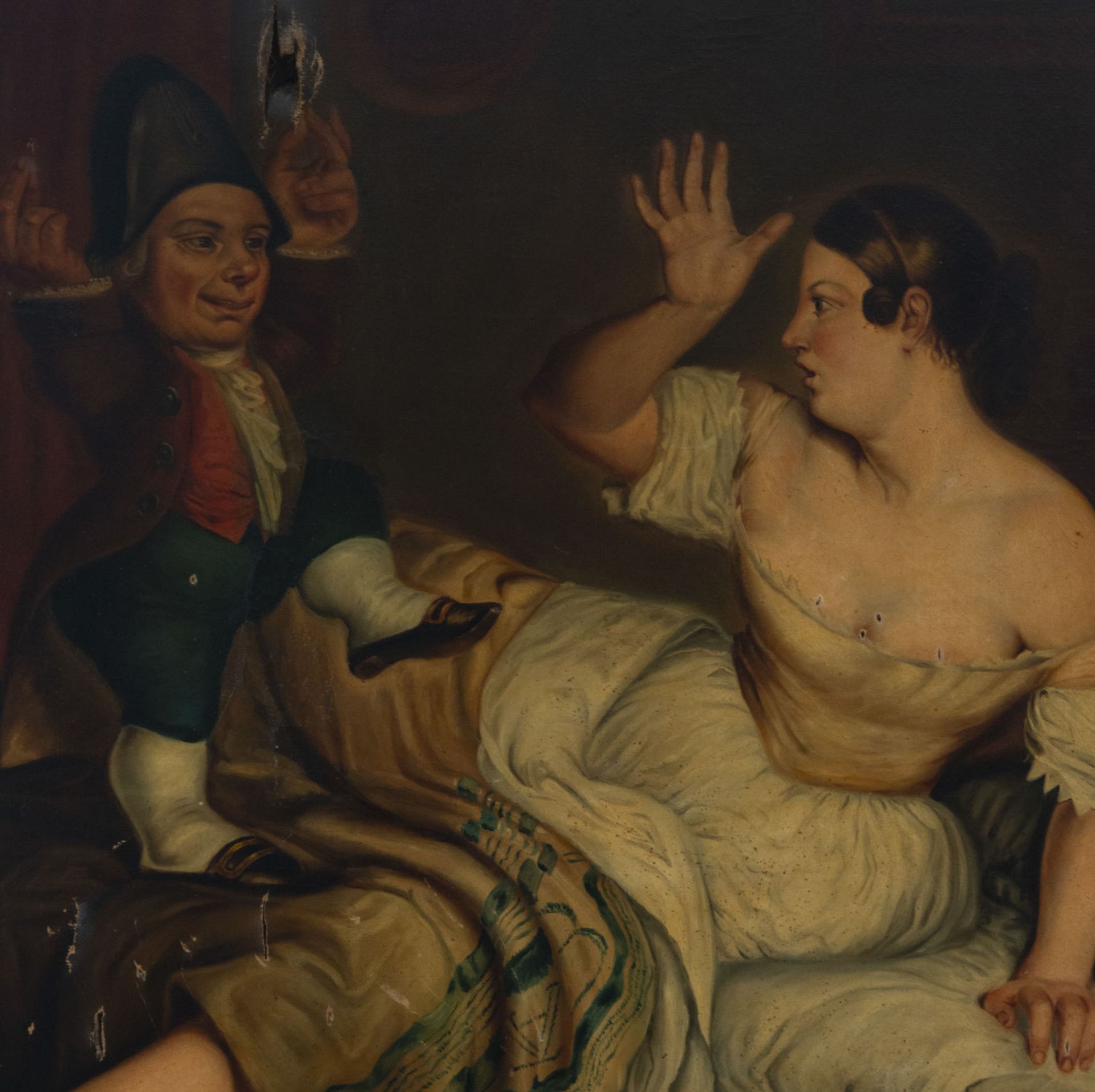 Emilia Falcón y Marín (Madrid, 1789? - 1867), Girl surrounded by harlequins - Bild 6 aus 8