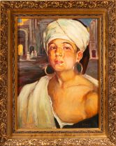 Orientalist child portrait, signed CARAZO MARTINEZ Ramón (1896-1936), 20th century Spanish school