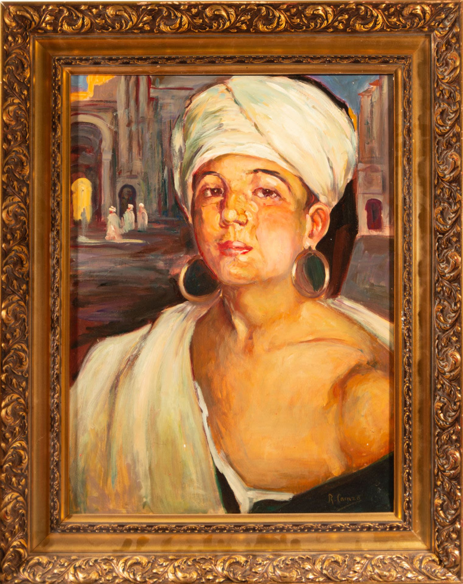 Orientalist child portrait, signed CARAZO MARTINEZ Ramón (1896-1936), 20th century Spanish school