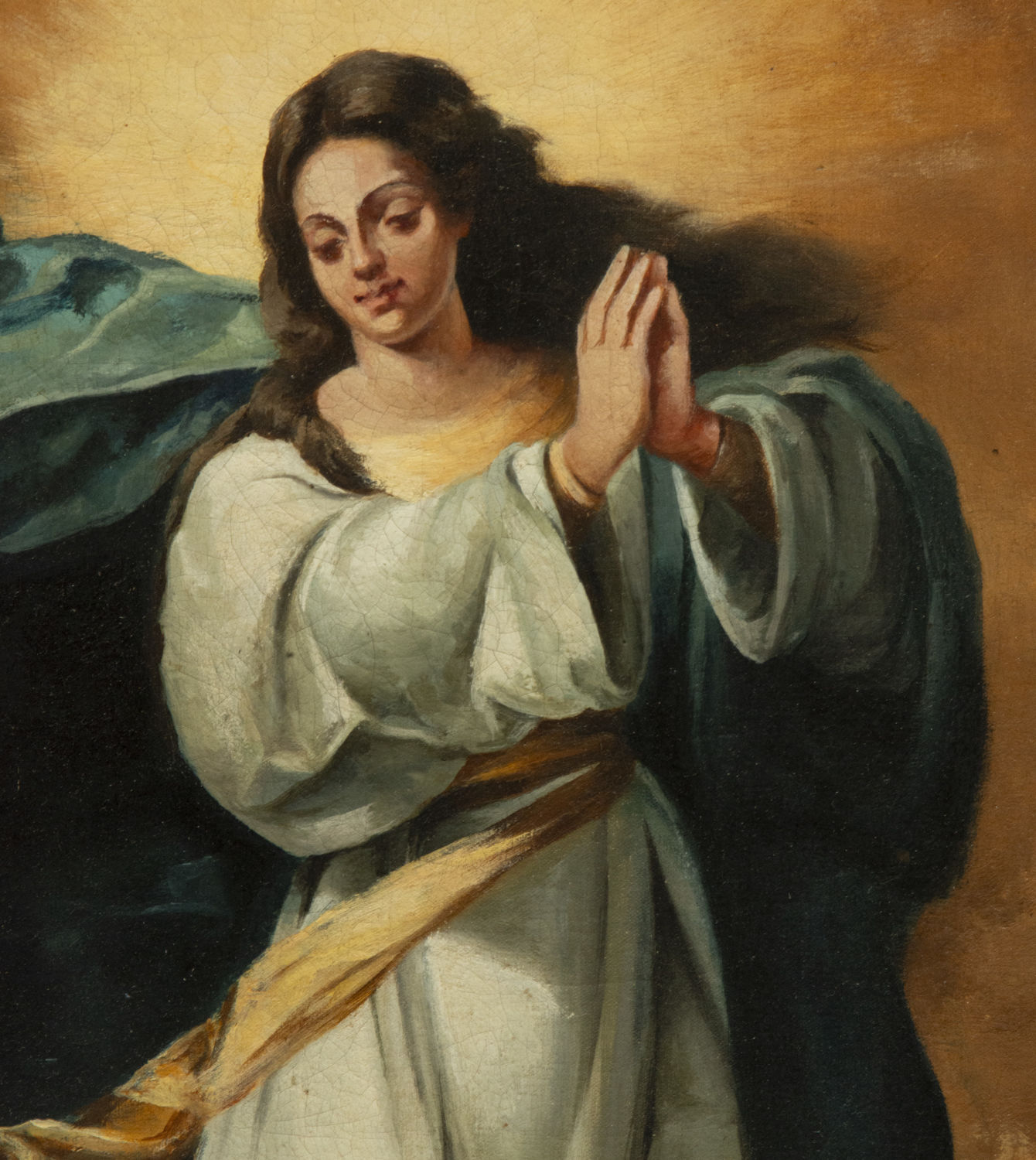 Immaculate in Glory - Follower of Bartolomé Esteban Murillo from the 19th century - Image 3 of 5