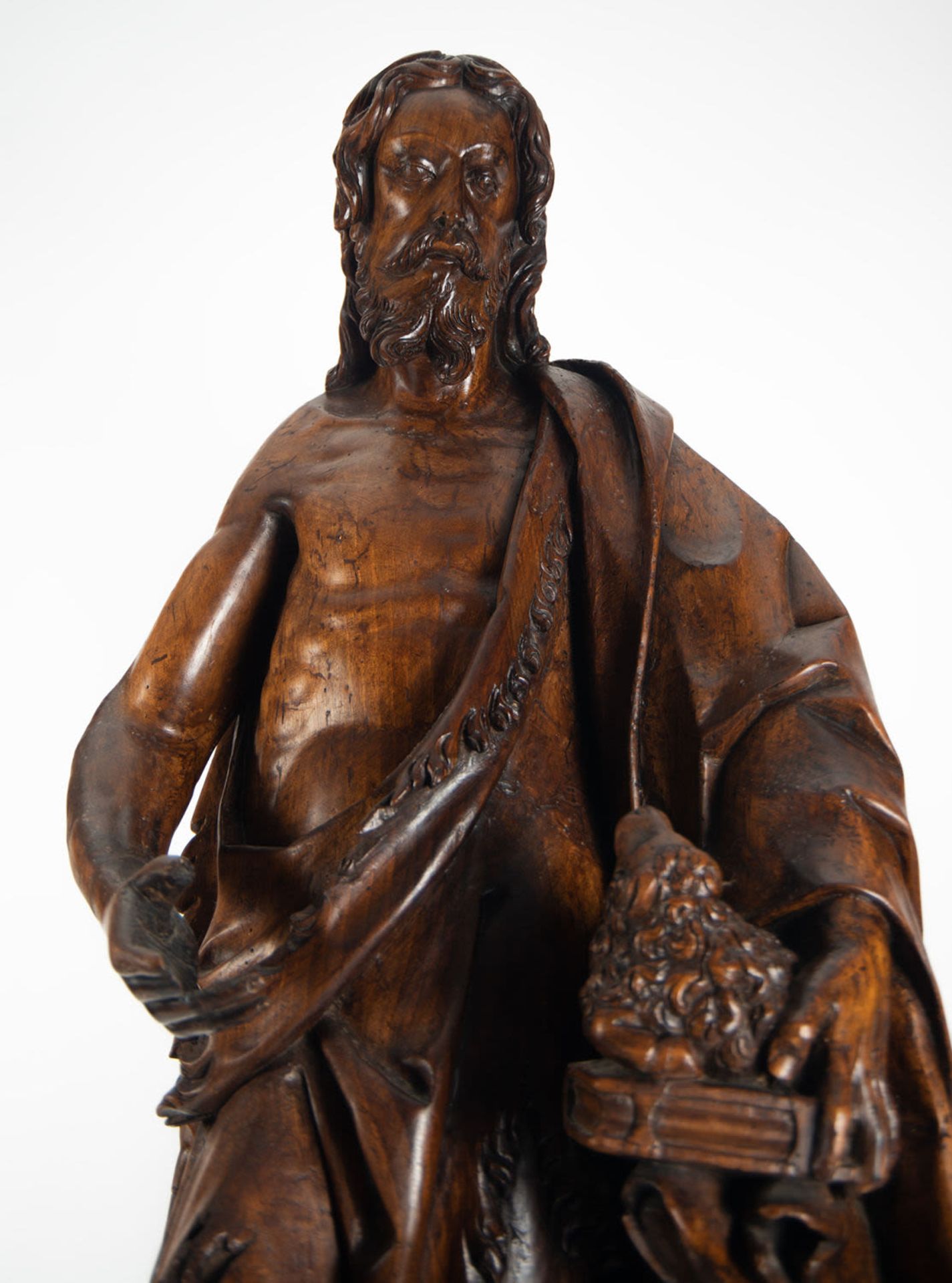 Exceptional carving of Saint John the Evangelist, school of Gil de Siloé (Burgos, 1493 - 1501) - Image 7 of 14