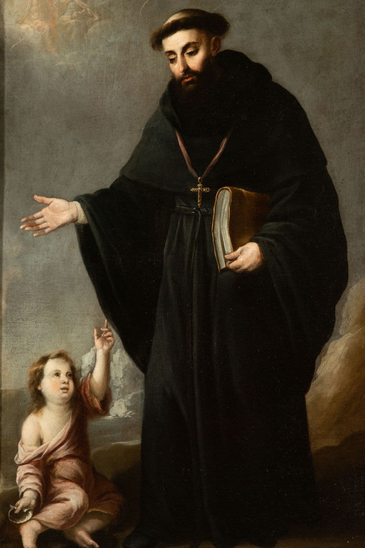 Saint Anthony of Padua with the Child, in the manner of Lorente Germán, Bernardo (Sevilla, 1680 - Se - Image 2 of 4