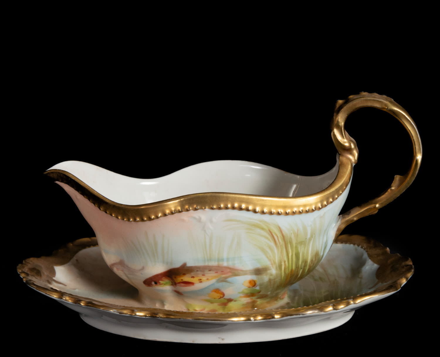 19th Century Limoges Porcelain Fish Dinnerware Set by the Count of Artois, 19th Century - Image 4 of 12