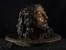 Exceptional Life-Size Head of Saint John the Baptist, attributed to Juan Martínez Montañés (Alcalá l