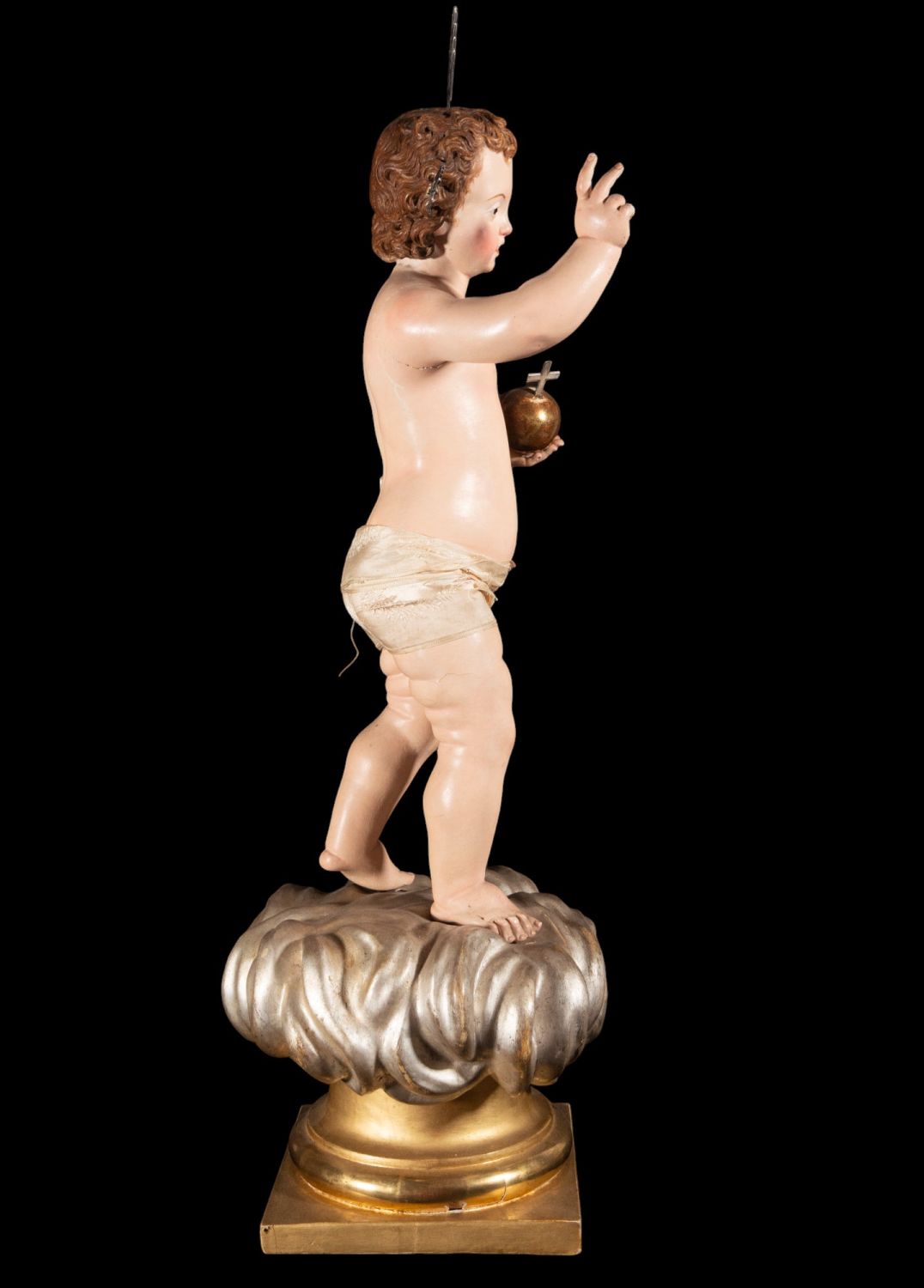 Large Enfant Jesus of the Ball, Italian Baroque school of the 18th century - Image 4 of 6