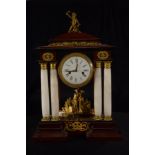 Beautiful Bilderrahmen Table Clock with Automata from the late 19th century, Austria, with Mercury a